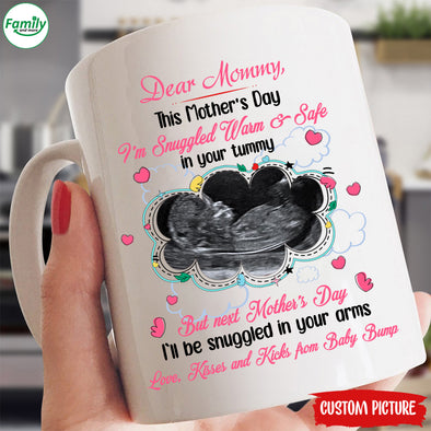 Personalized Gift For Moms Cloud Snuggled In Your Arms Mug