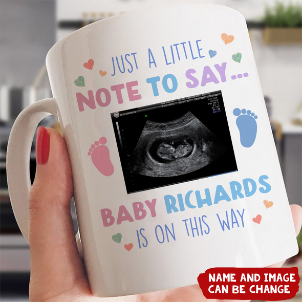 Personalized Gift For Future Mommy Just A Little Note To Say... Mugs - MC - TT1804223