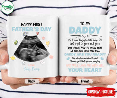 Happy First Father's Day Love, Baby Bump-nk Mug