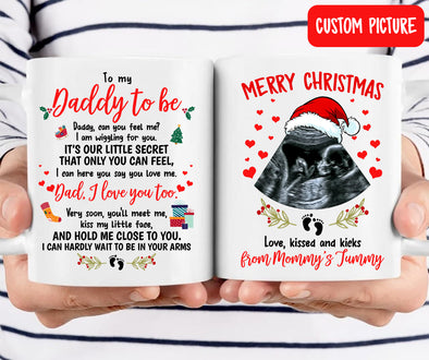 Personalized Gift For Daddy to be Merry Christmas Mugs - Kv