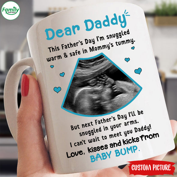 Dear Daddy I'm Snuggled Warm And Safe Making Quite a Racket Love Kisses and Kicks-nk