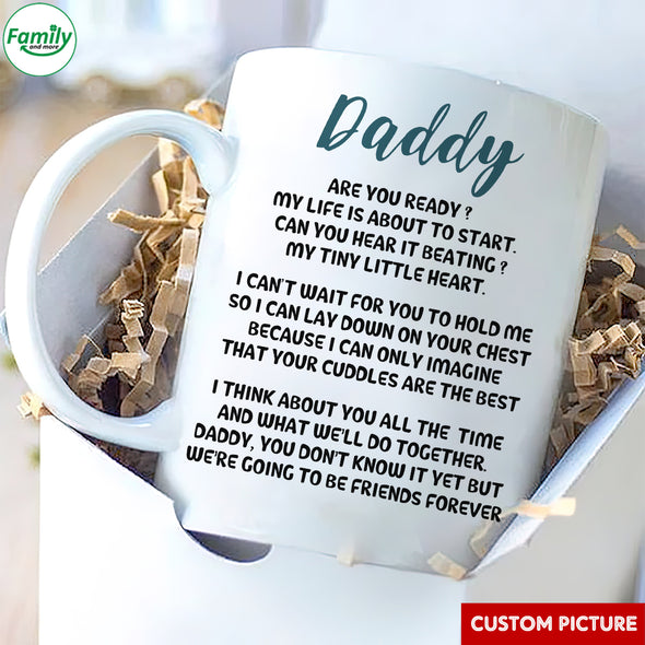 Personalized Gift For Future Daddy Happy Father's Day Mugs - PP - LT1805224