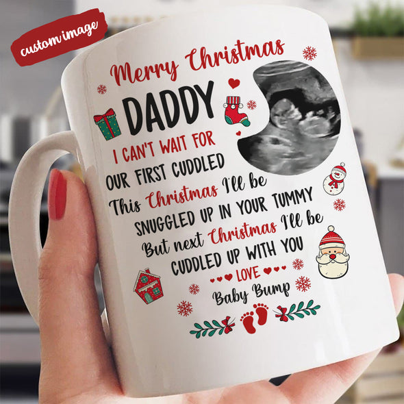 Personalized Gift For Future Daddy I Can't Wait For Our First Cuddle Mugs  - MC - TT2411216 1