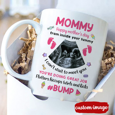 Personalized Gift For Future Mommy Happy Mother's Day From Inside Your Tummy Mugs - MC - TT2103222 2