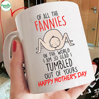 I am so Glad I Tumbled out of Yours Mugs