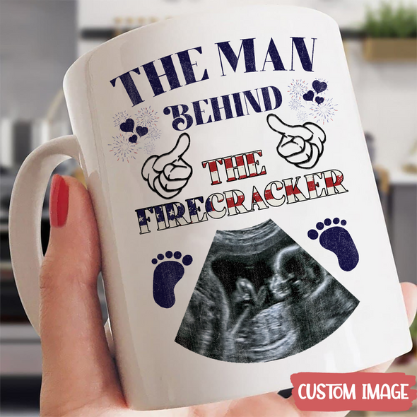 Personalized Gift For Future Daddy The Man Behind The Firecracker Mugs - MC - TT2705228
