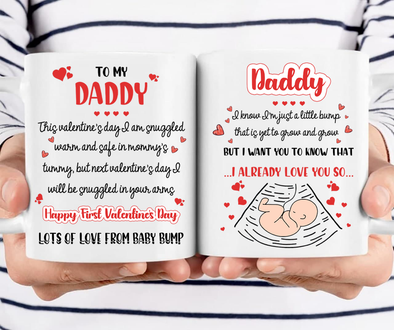 Gift For Future Daddy I Already Love You So Happy First Valentine's Day Mugs - MC - TT1301223 1