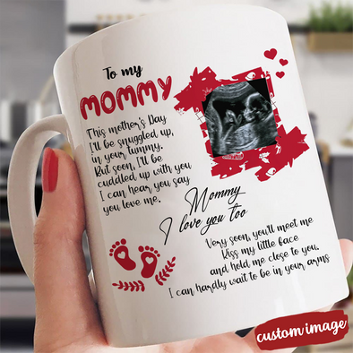 Personalized Gift For Future Mommy I Can Hardly Wait To Be In Your Arms Mugs - PP -  TT2803221 6