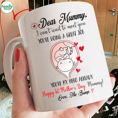 Happy 1st Mother's Day Love the Bump Mugs