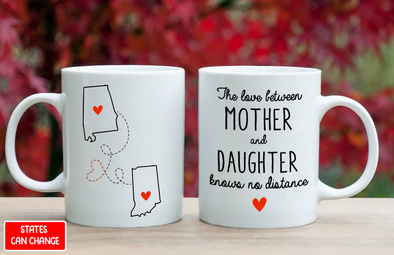 Personalized Gift For Moms Mother and Daughter No Distance Mug