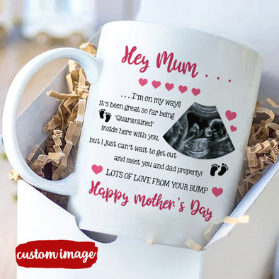 Personalized Gift For Future Mummy So Great Being Quarantined Inside Here With You Mugs - MC - TT1002221