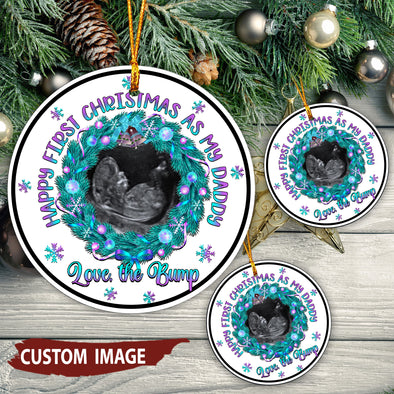 Personalized This Christmas 2021 I'll Be Snuggled Up Two Side Ornament Gift For Daddy - pp