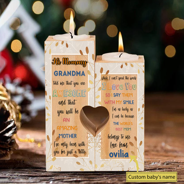 Gift For Mommy I Love You Candle Holder - Nt