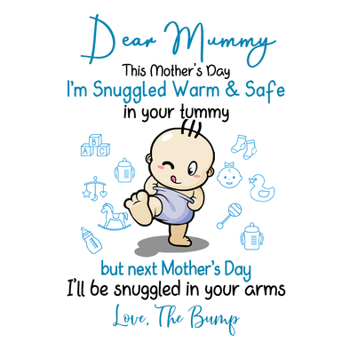 Gift For Mummy This Mother's Day I'll Be Snuggled Up In Your Belly Necklace - PP - LT2801222