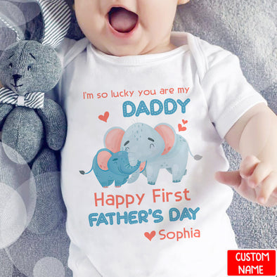 Gift For Daddy I'm So Lucky You're My Daddy Baby Onesie - PP - LT1005222