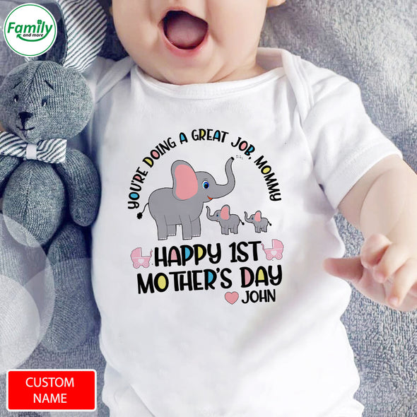 Gift For Mommy Happy 1st Mother's Day Baby Onesie - PP - LT0404227
