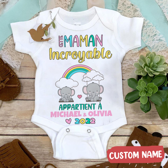 Gift For Mommy Cette Maman Incroyable Baby Onesie - AD - TT2903225 2