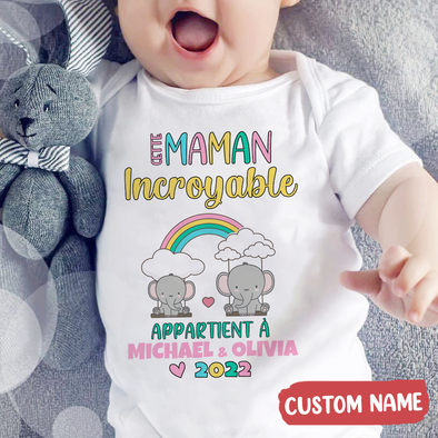Gift For Mommy Cette Maman Incroyable Baby Onesie - AD - TT2903225 2