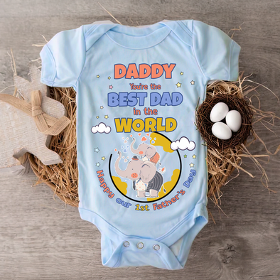 Gift For Daddy You're The Best Dad In The World  Baby Onesie - MC - 11705221