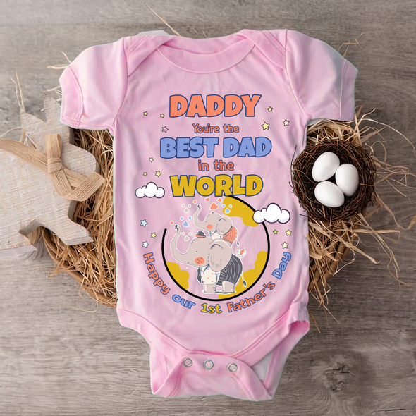Gift For Daddy You're The Best Dad In The World  Baby Onesie - MC - 11705221