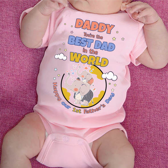 Gift For Daddy You're The Best Dad In The World  Baby Onesie - MC - 11705221