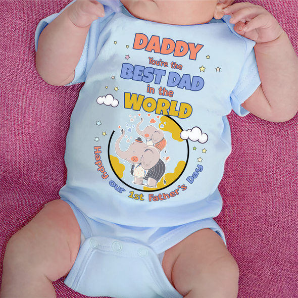 Gift For Daddy You're The Best Dad In The World  Baby Onesie - MC - 11705221