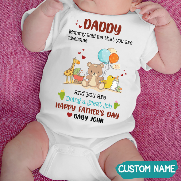 Gift For Daddy Doing A Great Job - Onesie - PP - TT2005221