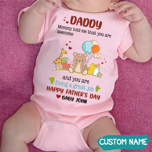 Gift For Daddy Doing A Great Job - Onesie - PP - TT2005221