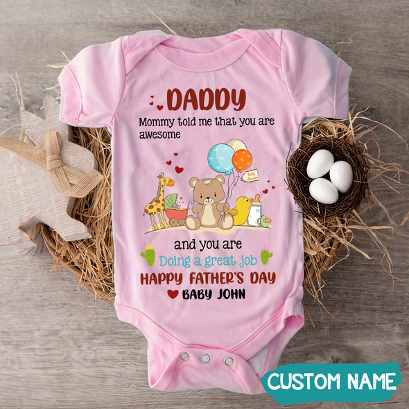 Gift For Daddy Doing A Great Job - Onesie - PP - TT2005221