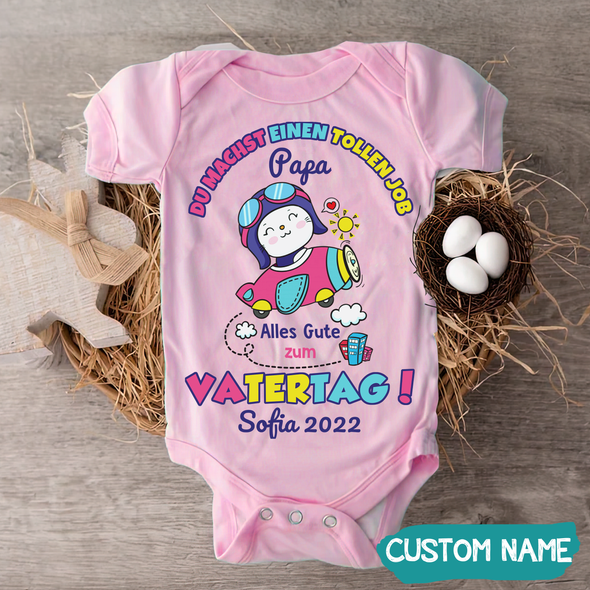 Geschenk für Vater Du Machst Einen Tollen Job Baby Onesie - AD - TT03052210