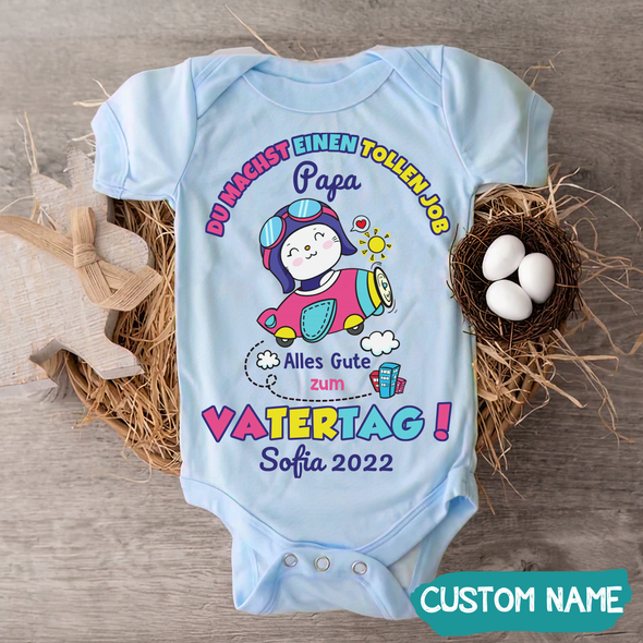Geschenk für Vater Du Machst Einen Tollen Job Baby Onesie - AD - TT03052210