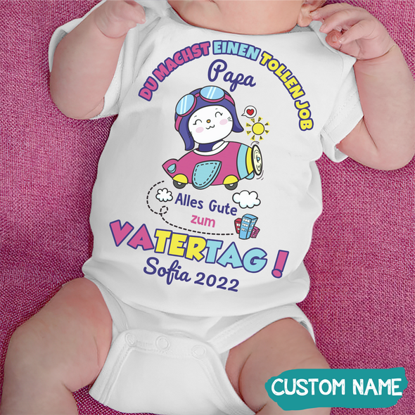 Geschenk für Vater Du Machst Einen Tollen Job Baby Onesie - AD - TT03052210