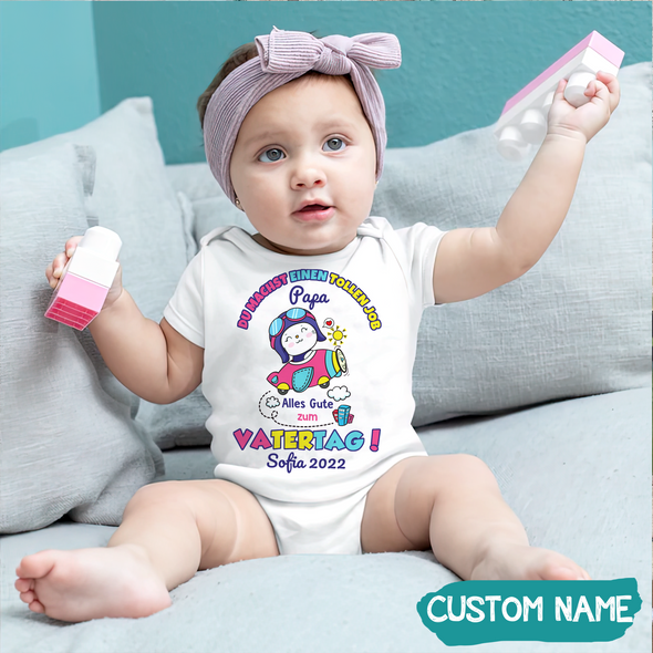Geschenk für Vater Du Machst Einen Tollen Job Baby Onesie - AD - TT03052210