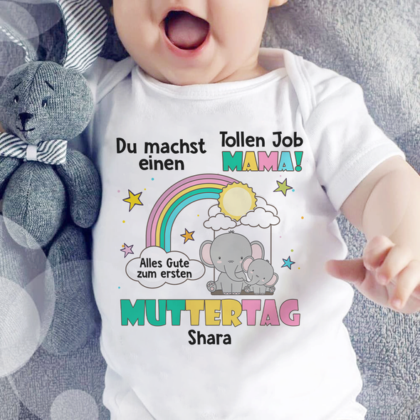 Geschenk Für Mutter Du Machist Einen Tullen Job Mama Baby Onesie - AD - TT13042211