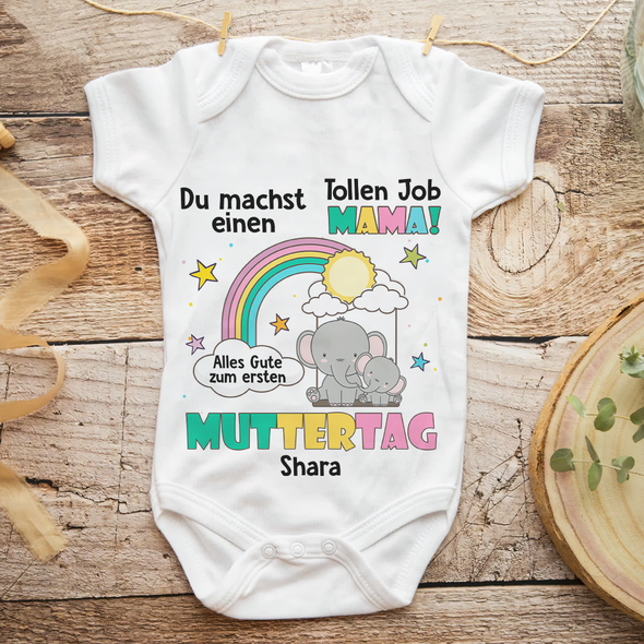 Geschenk Für Mutter Du Machist Einen Tullen Job Mama Baby Onesie - AD - TT13042211