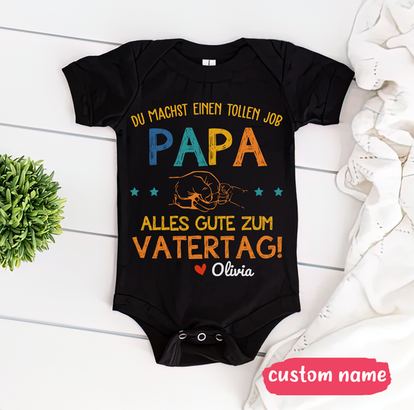 Geschenk Für Papa Du Machst Einen Tollen Job Papa Baby Onesie - AD - TT1304227