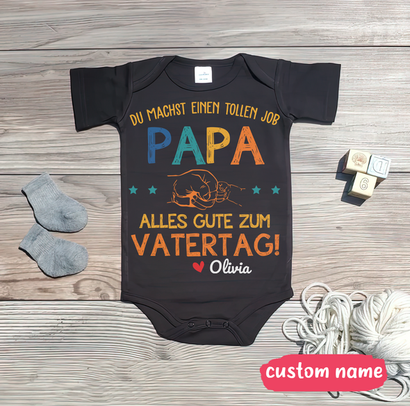 Geschenk Für Papa Du Machst Einen Tollen Job Papa Baby Onesie - AD - TT1304227