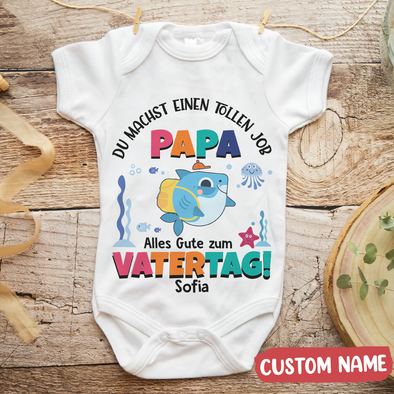 Geschenk für Papa Du Machist Einen Tullen Job Papa Baby Onesie - AD - TT1304229