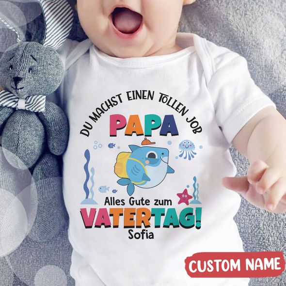 Geschenk für Papa Du Machist Einen Tullen Job Papa Baby Onesie - AD - TT1304229