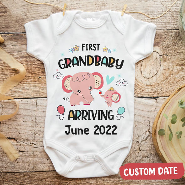 Gift For Grandbaby First Grandbaby Arriving Baby Onesie - MC - TT0804228