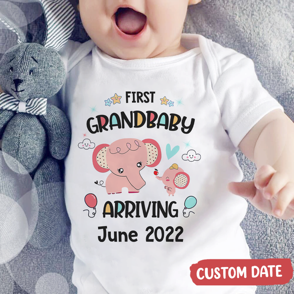 Gift For Grandbaby First Grandbaby Arriving Baby Onesie - MC - TT0804228