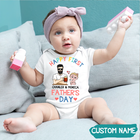Gift For Daddy Happy First Father's Day Baby Onesie - MC - TT0605224