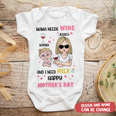 Gift For Mommy Happy Mother's Day Baby Onesie - AD - TT1