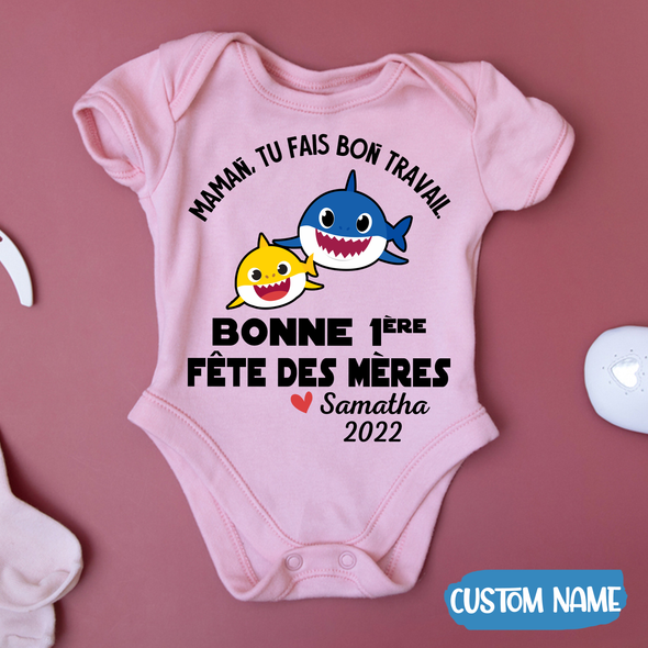 Cadeau Pour Maman Tu Fais Du Bon Travail Mommy Baby Onesie - JD - TT2004225