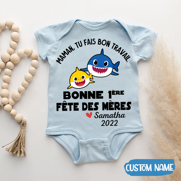 Cadeau Pour Maman Tu Fais Du Bon Travail Mommy Baby Onesie - JD - TT2004225