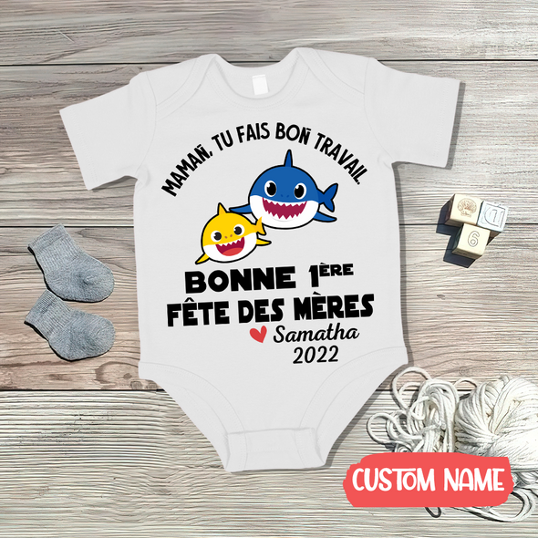 Cadeau Pour Maman Tu Fais Du Bon Travail Mommy Baby Onesie - JD - TT2004225