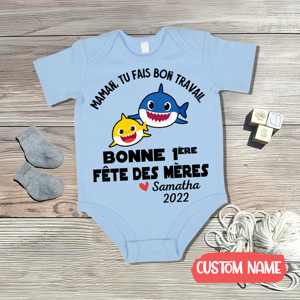 Cadeau Pour Maman Tu Fais Du Bon Travail Mommy Baby Onesie - JD - TT2004225