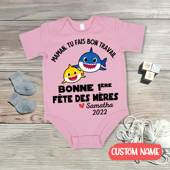 Cadeau Pour Maman Tu Fais Du Bon Travail Mommy Baby Onesie - JD - TT2004225