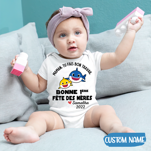 Cadeau Pour Maman Tu Fais Du Bon Travail Mommy Baby Onesie - JD - TT2004225