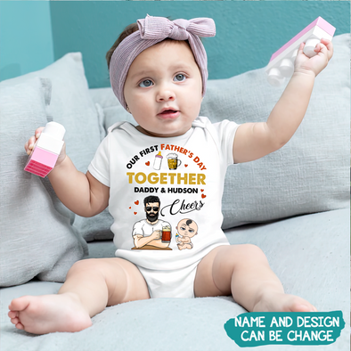 Gift For Daddy Our First Father's Day Together Onesie - MC - TT-105223